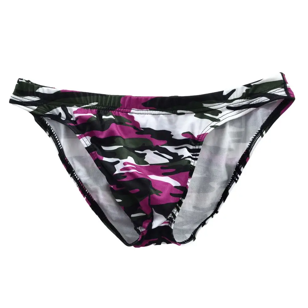 Mens Briefs Camouflage Printed Soft Shorts Trunks Underwear Sports Middle Waist Panties Ultra-soft Underpants Breathable Lingeri