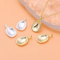S925 Sterling Silver Gold Plated Accessories Light Luxury Jewelry Tag Handmade DIY Bracelet Necklace Pendant