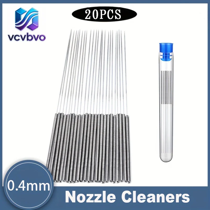 

Набор для чистки сопел 3D-принтера: очиститель сопел из нержавеющей стали 0,4 мм, для игл для чистки 3D-принтеров Creality Ender 3/K1/MK8/V6