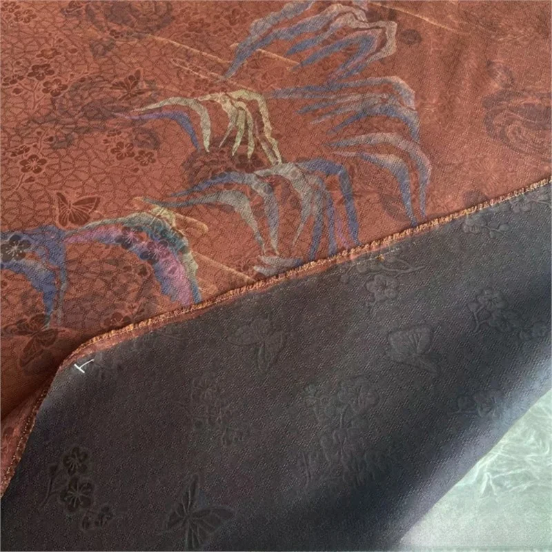 

Flower-scented yunsha silk fabric ramie Chinese cheongsam dress top