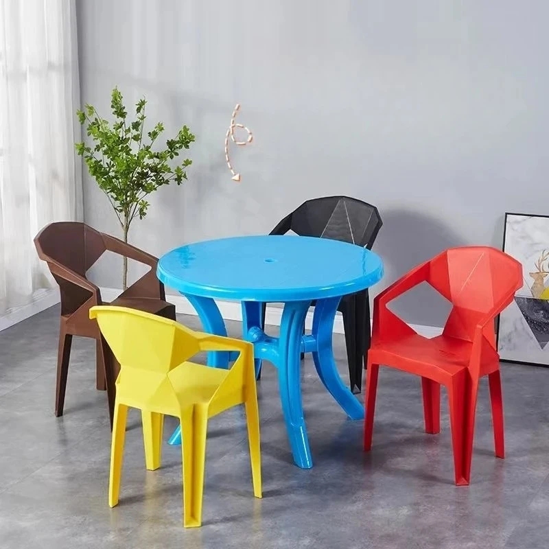 

Barbecue outdoor courtyard plastic beer supplies table and chair combo backrest chair beach square table