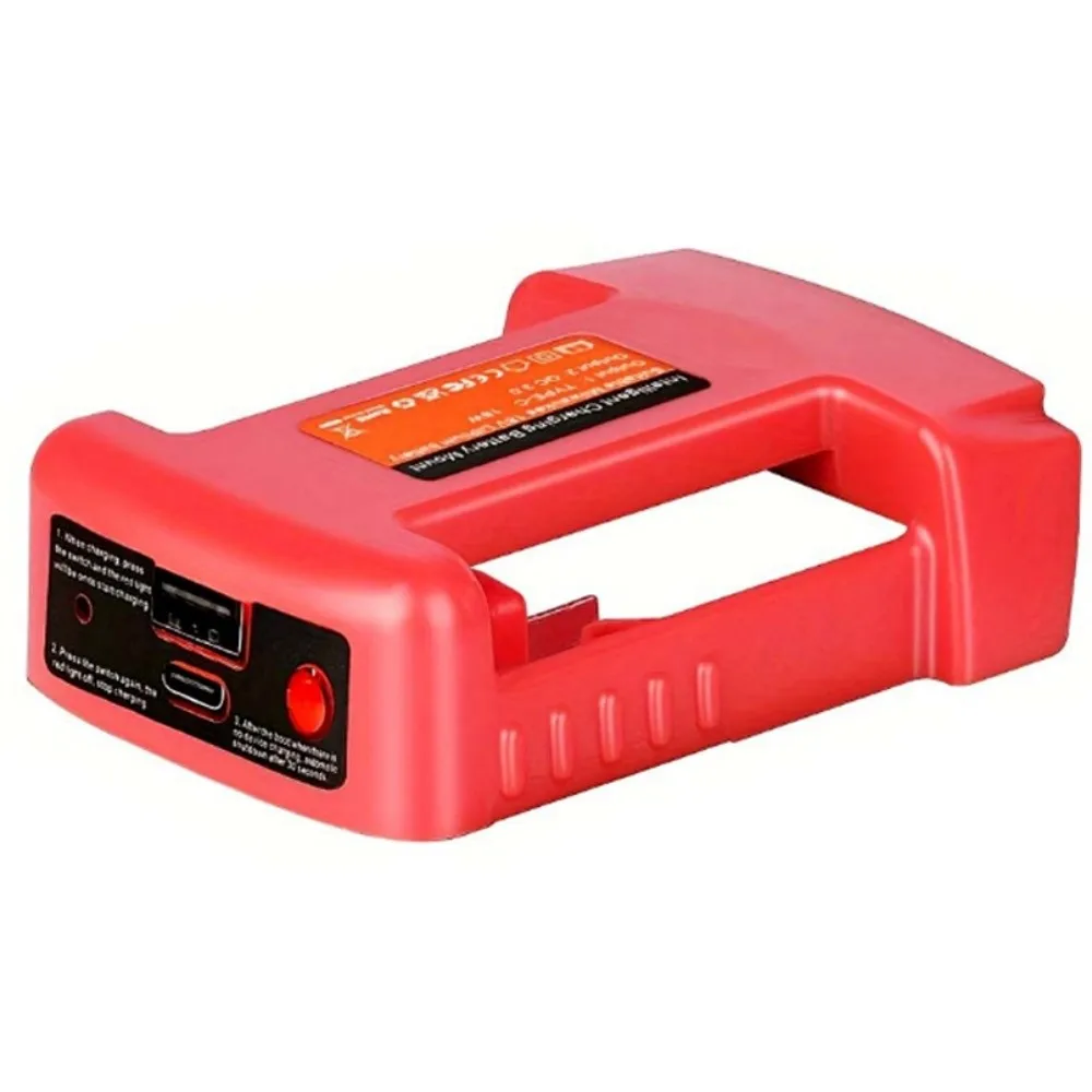 

Fast Charging Battery Adapter Battery Case Portable Power Charger with Type-C Charger Adapter for Milwaukee 18V Lithium Battery