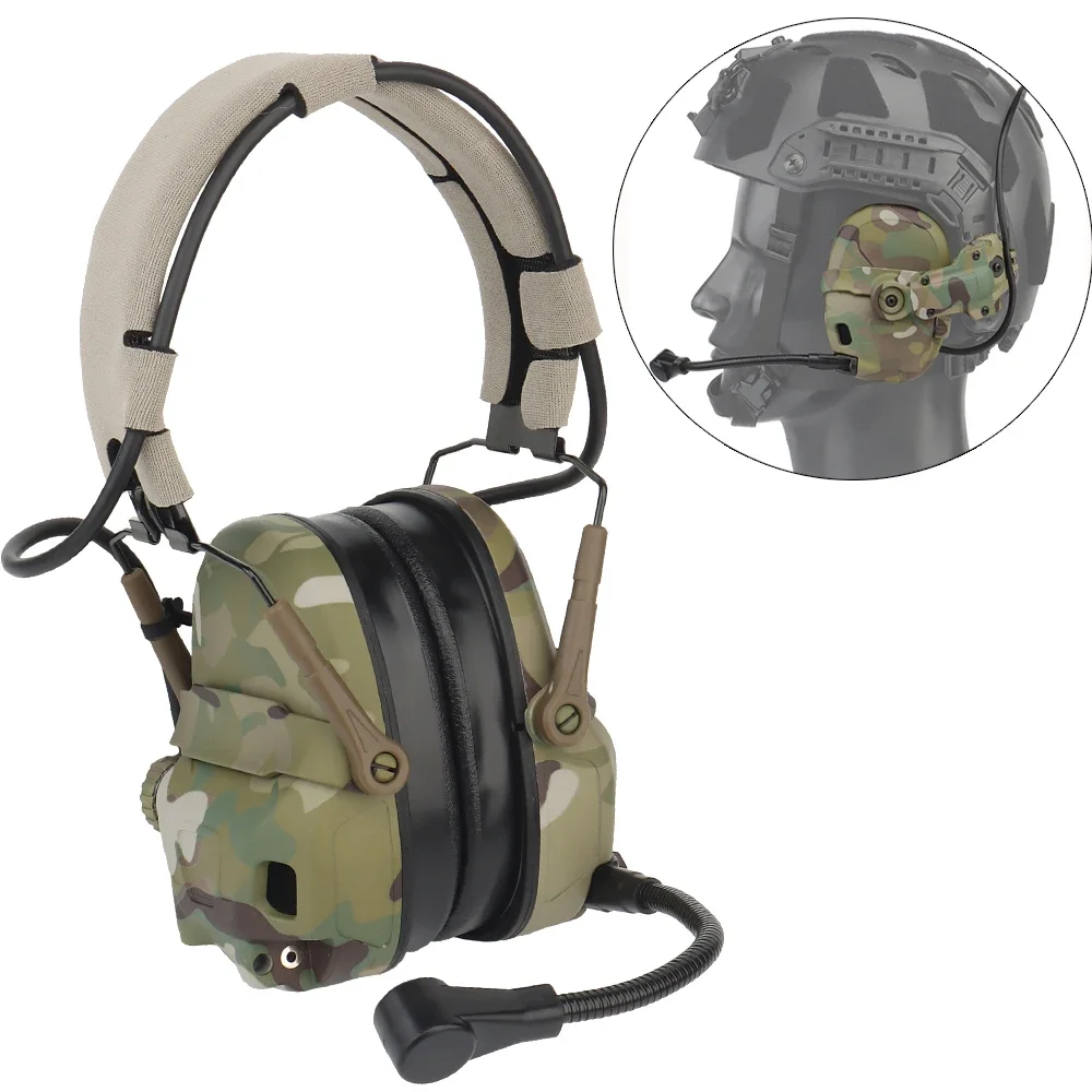 GEN 6 Tactische Headset Jacht Schieten Ruisonderdrukking Headset voor OPS Core ARC en Wendy M-LOK Helm Hoofd Gemonteerd 2 in 1