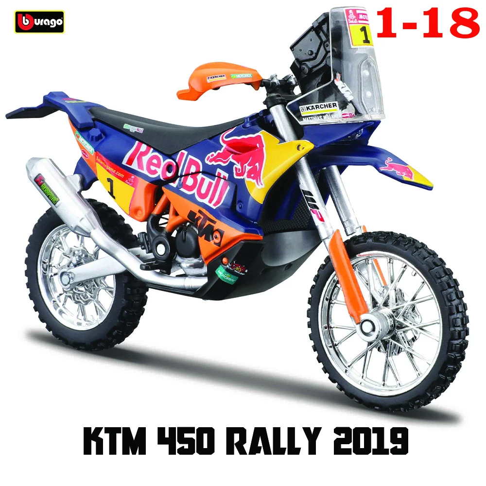 Bburago 1:18 Red Bull Ktm 450 Rallye Ducati Honda Kawasaki Bmw Motorrad Legierung Druckguss Auto Modell Spielzeug Sammlerstück Weihnachtsgeschenk