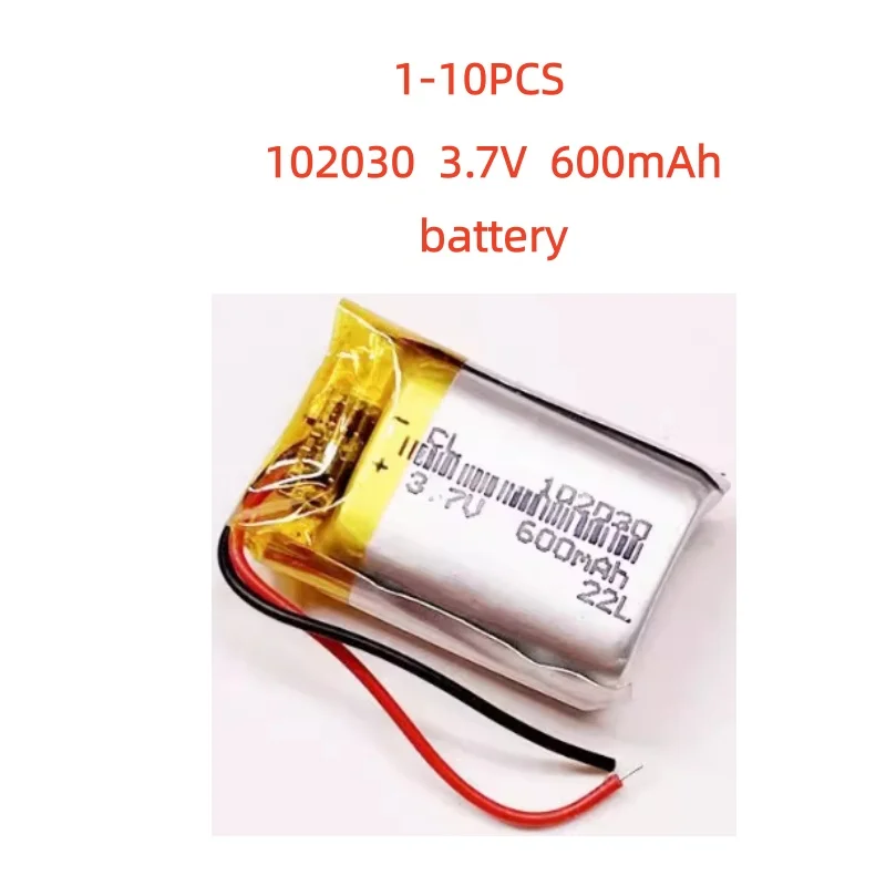 

1-10Pcs 102030 3.7V Li-ion Lipo Battery 600mAh Lithium Rechargeable Polymer for Steriliser Bluetooth Audio Toys Selfie Stick