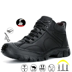 2024 New Men Work Safety Boots for Puncture Proof Industrial Working Shoes Anti-smashing Steel Toe Indestructible Sneakers