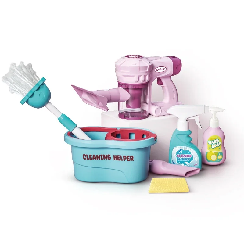 Simuler les outils d'aspirateur, ensemble de nettoyage et de nettoyage, jeu de maison pour enfants, jouets de jeu de rôle éducatifs précoces, cadeaux de noël