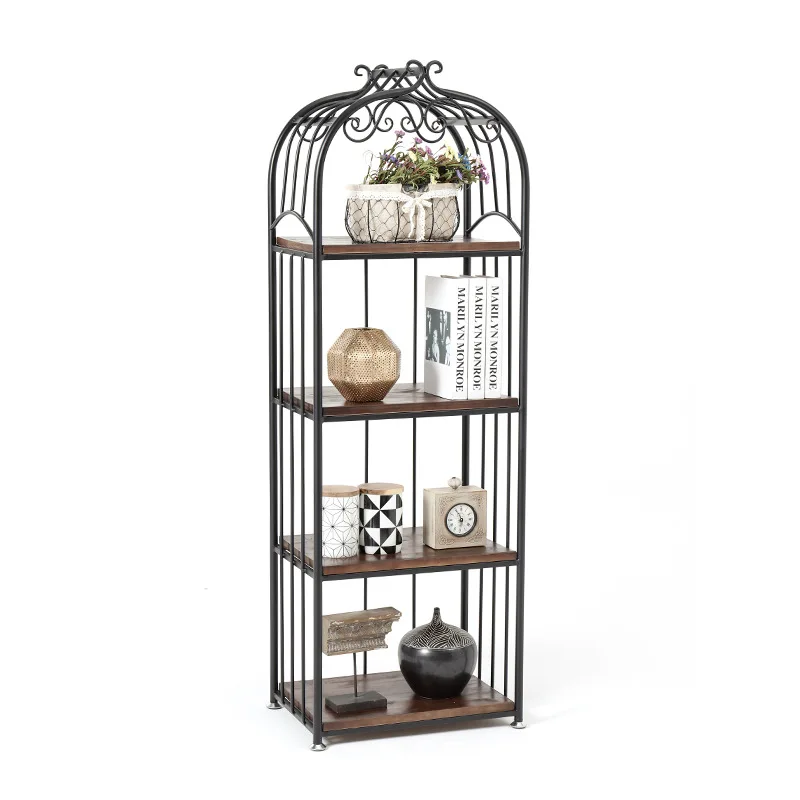 

Shelf American wrought iron living room floor decorative stand flower stand multi-functional baffle display