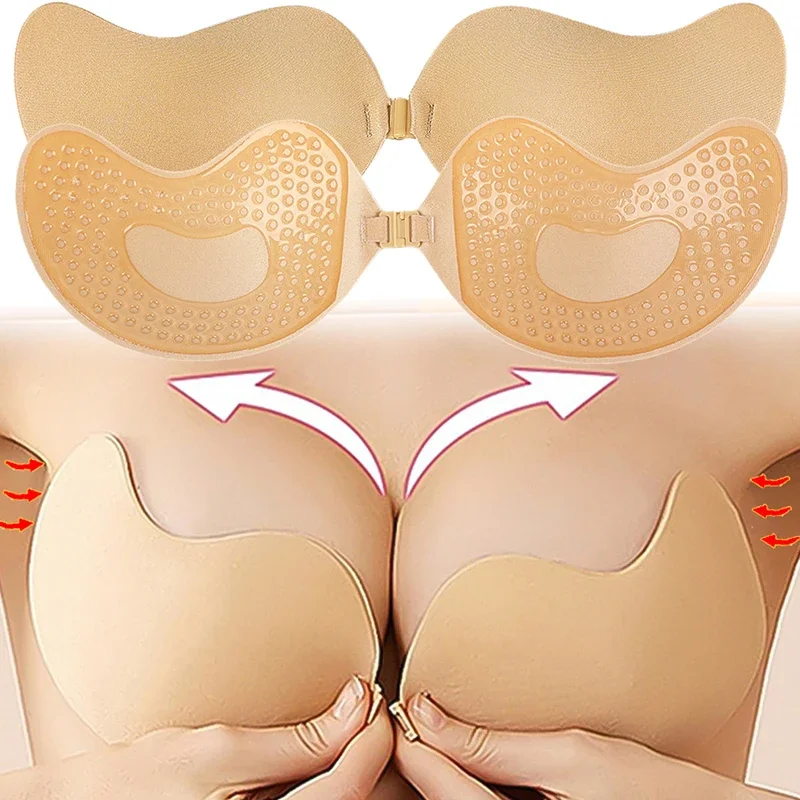 

New Silicone Chest Stickers Lift Up Nude Bra Self Adhesive Bra Nude Invisible Push Up Cover Bra Pad Sexy Strapless Breast Petals