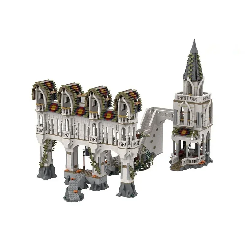 Anéis mágicos modelo de filme moc tijolos de construção rivendell gates tecnologia blocos modulares presentes brinquedos de natal conjuntos diy montagem