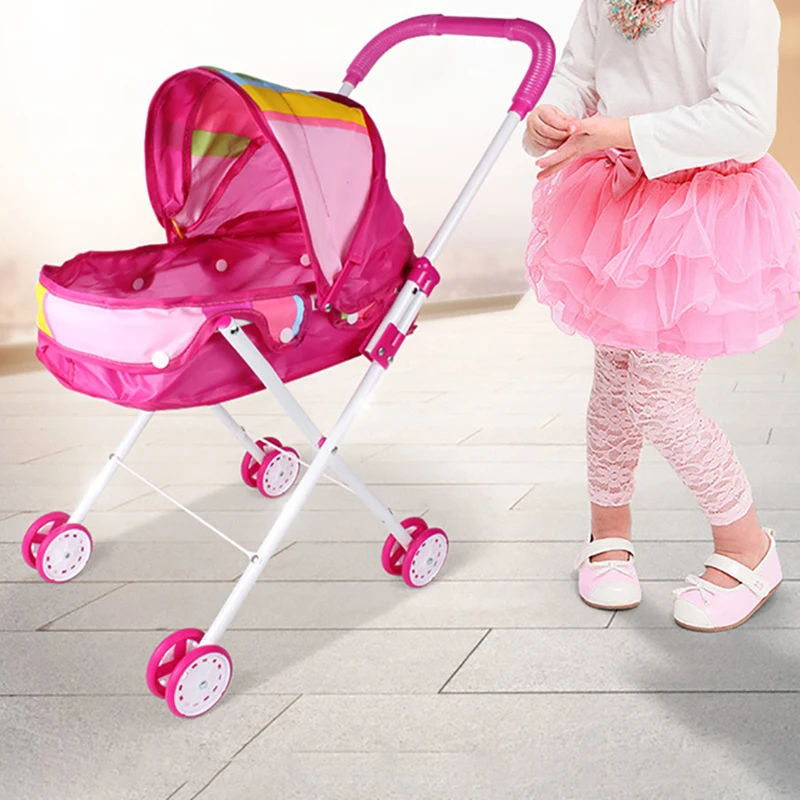 1Pcs Baby Doll Stroller Applicable for 9-12inch Dolls or 25-30CM Baby Dolls Kids Girl