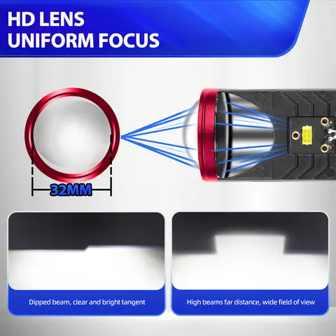 30000LM Motorcykel LED-strålkastare 100W Superljus Projektorlins Moto Lampa 12V 6000K Canbus Inget Fel För Ducati Scrambler 800 8 best sales Ducati S2R 800 - №7