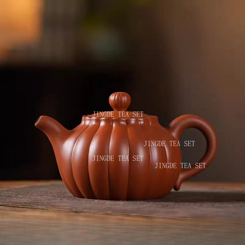 Earthenware Pot of Yixing Handmade Pumpkin Pot Authentic Purple Clay Teapot That Can Be Turned Into A Teapot Fengming Pot