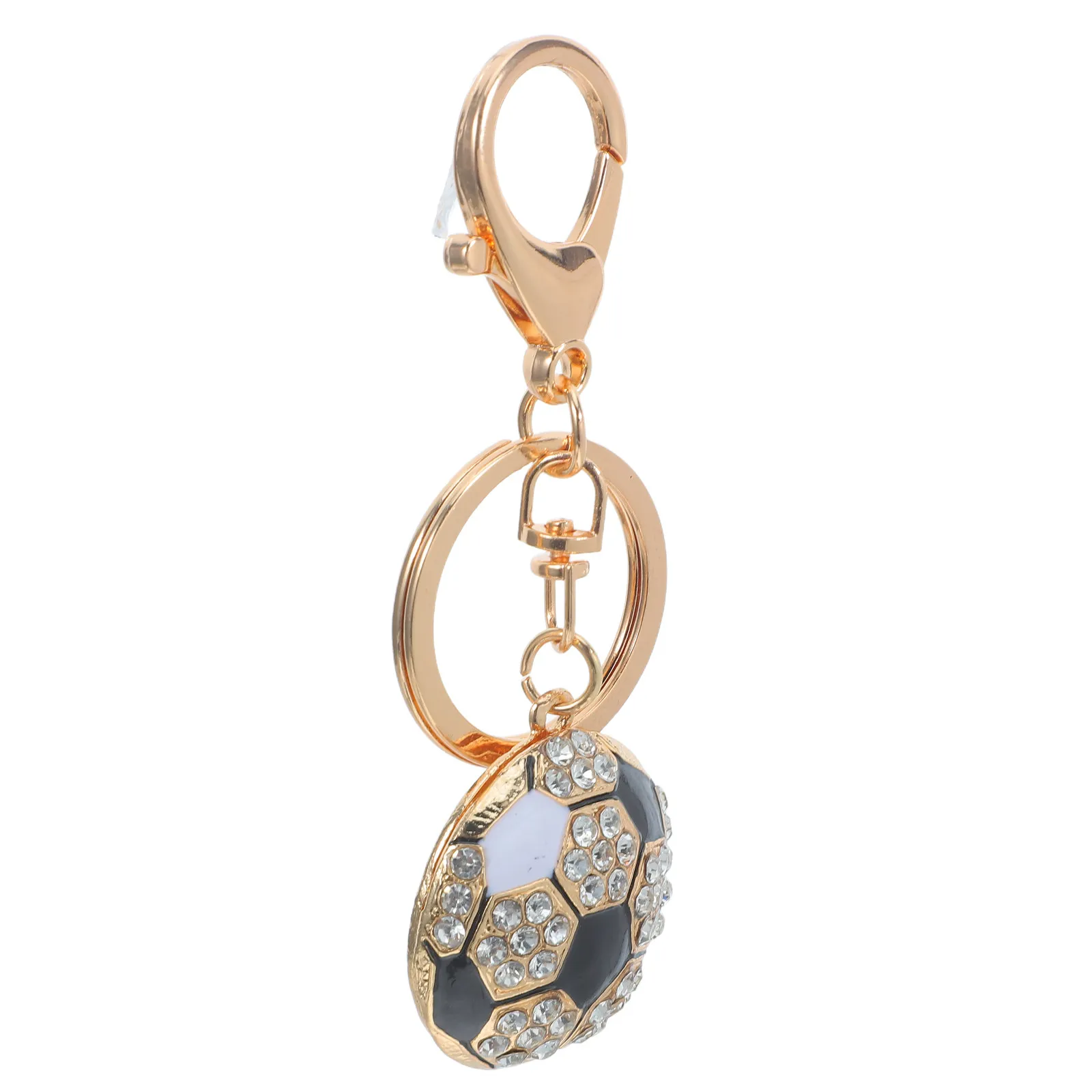 Sparkly Soccer Football Keychain Rhinestone Metal Pendant Backpack Accessories Bag Fillers Carnival Reward Party Favor Charm