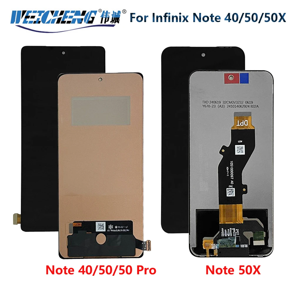 For Infinix Note 40 X6853 LCD Display Touch Screen Digitizer Sensor Assembly For infinix Note50 X6858 Note 50 Pro X6855 50X LCD