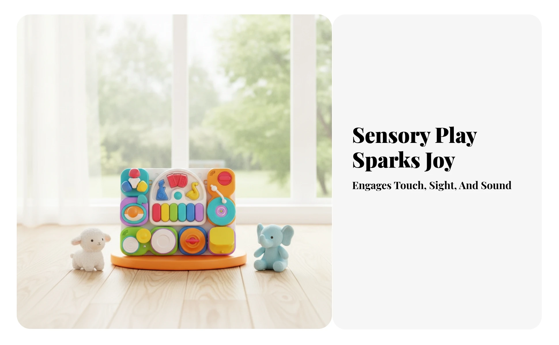 Musical Busy Board with Stand Fine Motor 7-in-1 Musical Toy Board Detachable Portable for Toddlers, Playroom, Nursery Musical Busy Board with Stand Fine Motor 7-in-1 Musical Toy Board Detachable Portable for Toddlers, Playroom, Nursery