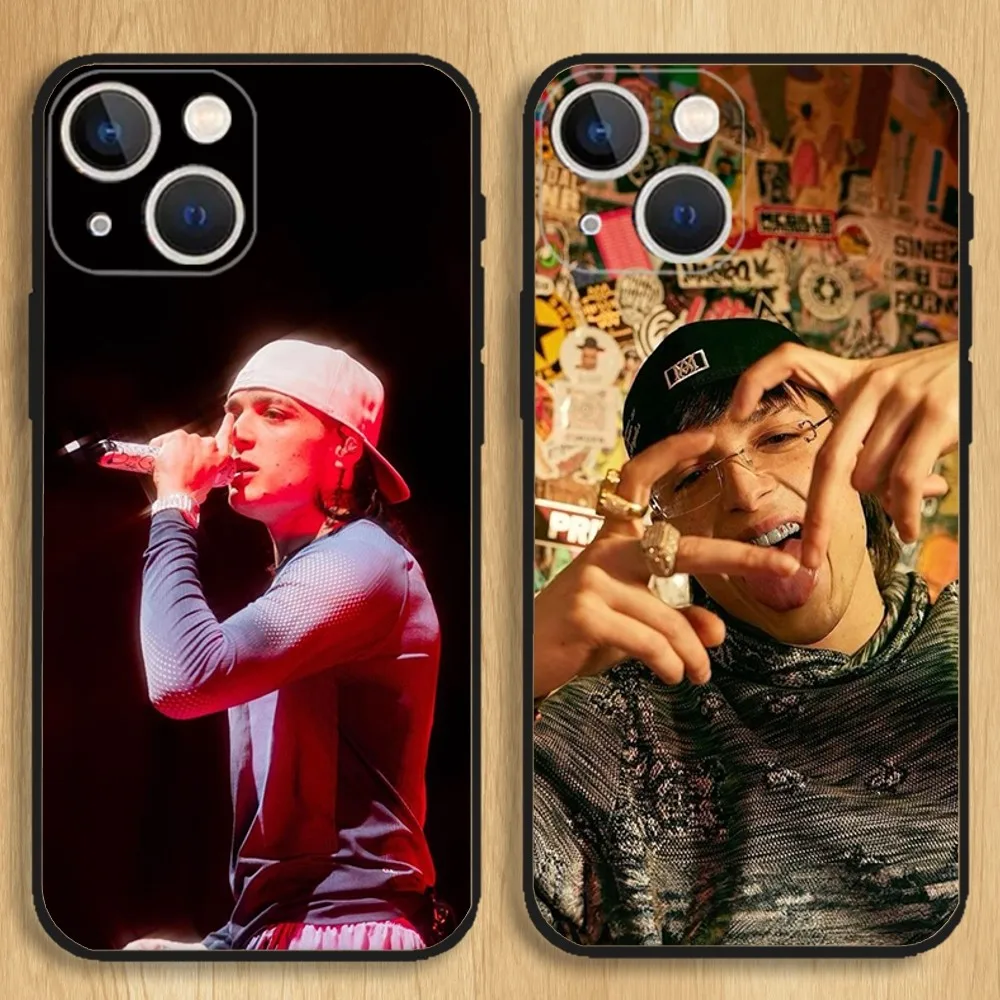 

Peso Pluma Mexico Rapper Phone Case For iPhone15,14,13,12,11,Pro,Max,Plus,Mini,X,XS,XR,8,7,6,S,Plus,SE Soft Black Case