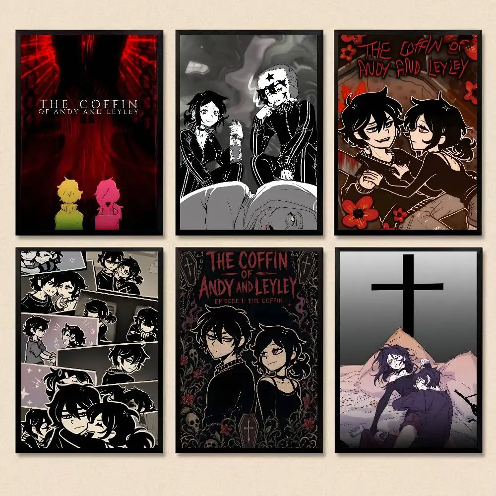 The Coffin Of Andy and Leyley Game Poster Room Decor Waterproof Sticky For Home Bar Wall Art Decoration