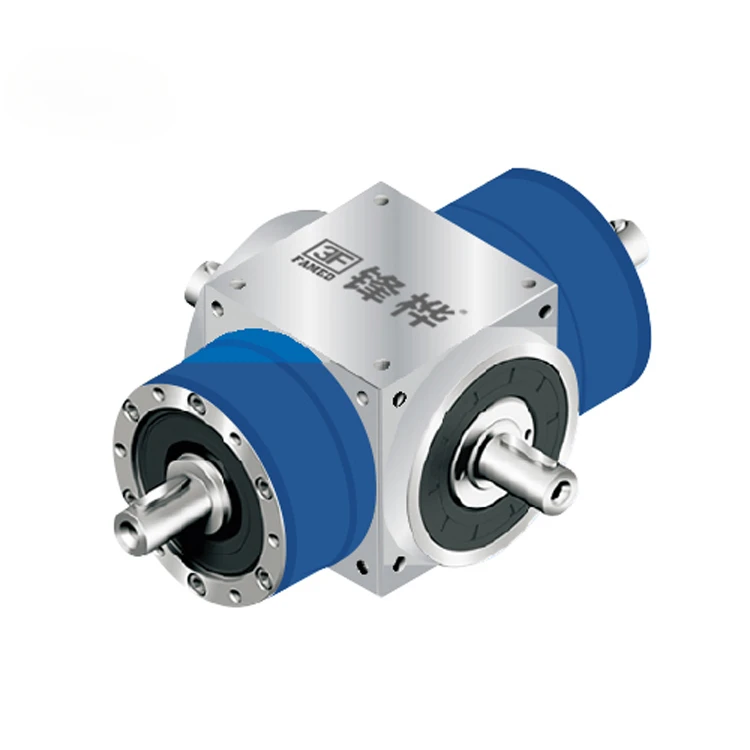 1:1 Ratio 90 Degree Double Output Shaft Spiral Bevel Right Angle Reducer Gearbox