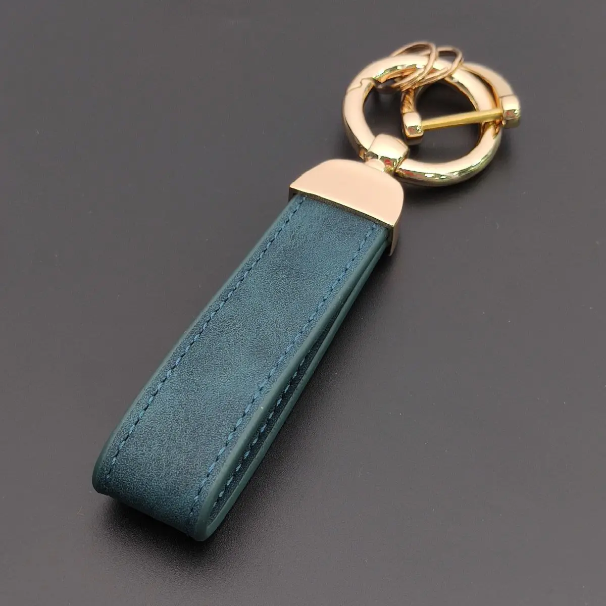 Personalized Leather Key Chain Ring, Custom Gift