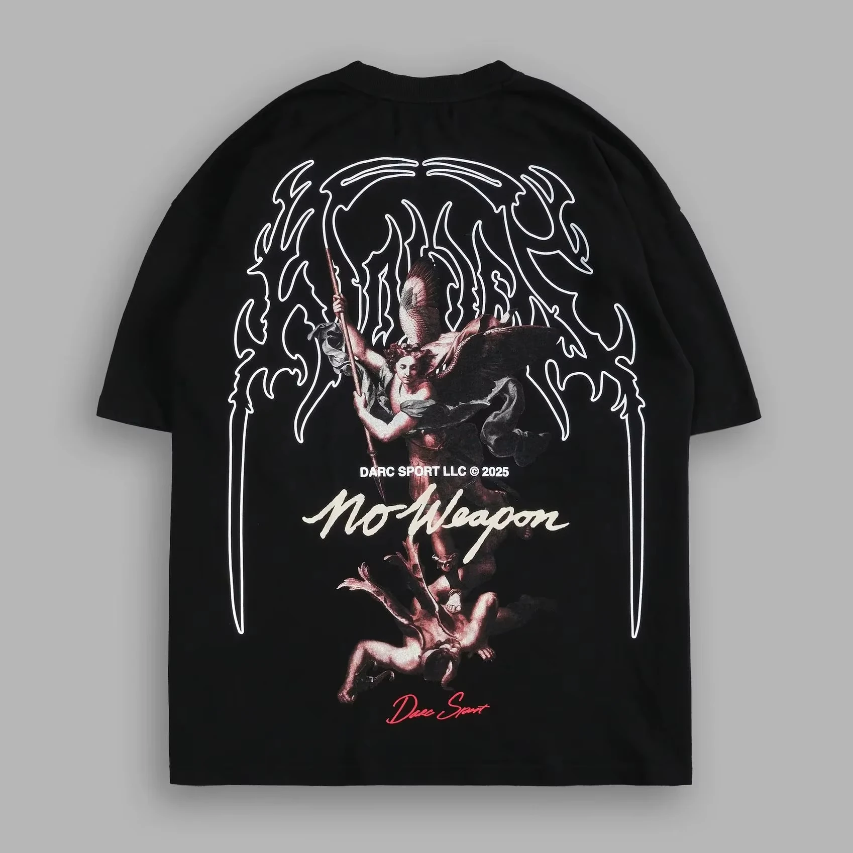 

WOLVES CLUB ARCHANGEL Американские свободные топы Y2K Футболка PREMIUM OVERSIZED IN ЧЕРНАЯ Футболка из чистого хлопка Женские рубашки Футболки с графикой