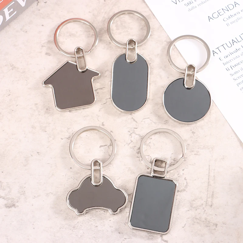 Blank metal tag key holder can be laser logo logo New car keychain for Engraving Unisex