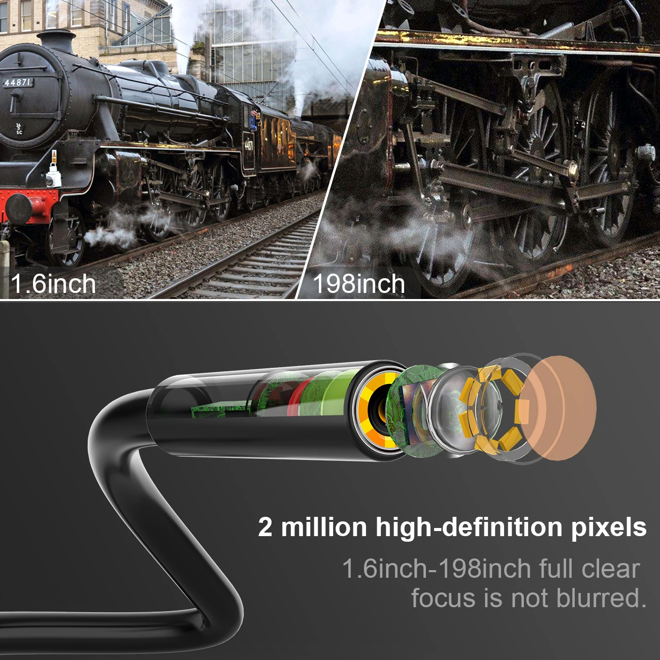 

4-дюймовый IPS-экран, 2 МП, 1080P, двойной объектив, промышленная эндоскопическая камера, CMOS-бороскоп, вид сбоку и вид спереди, цифровой микроскоп, отоскоп