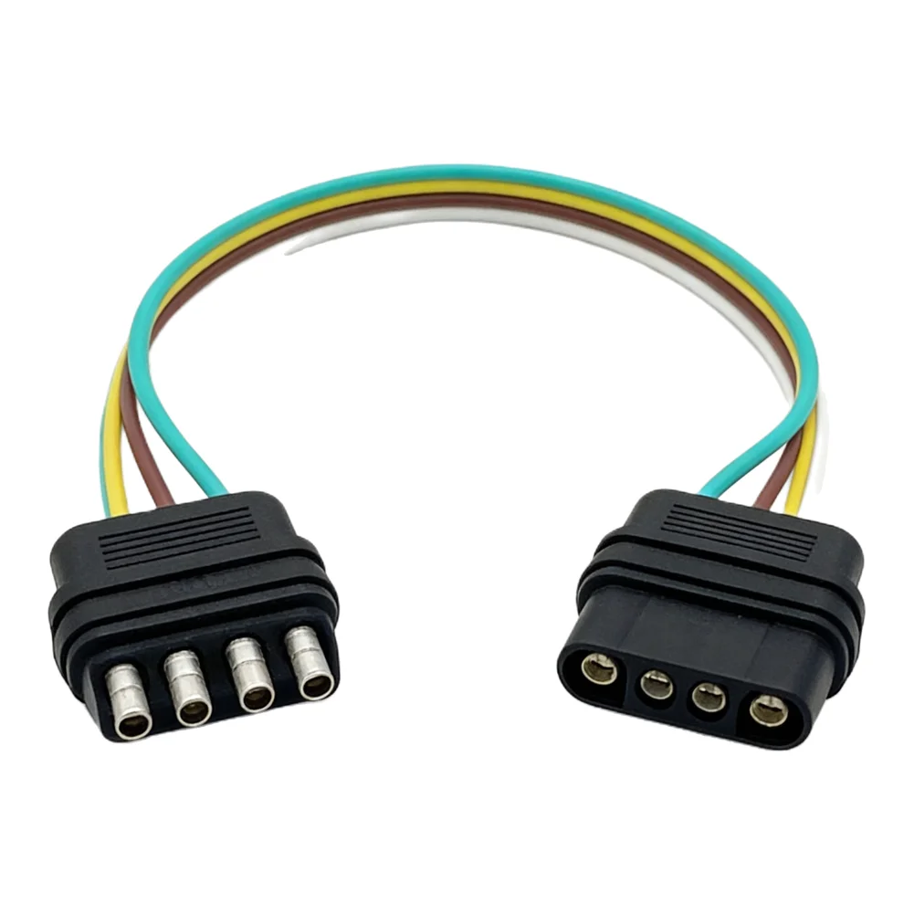 Extended Length Cable Car Taillight Trailer Setup Seamless Integration Secure 4-Pin Connection For Trailer Light Upgrade