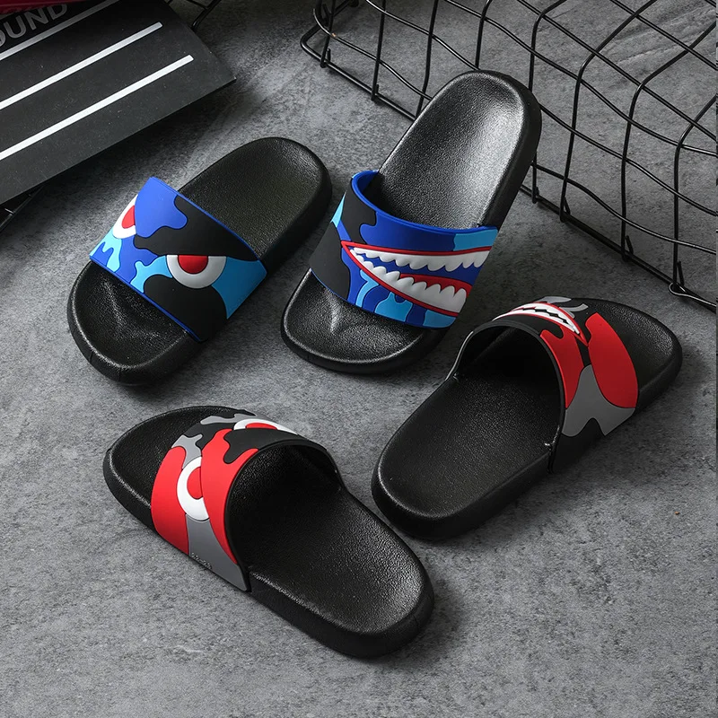 

Cartoon Shark Non-Slip Slides - Summer Casual Slippers for Outdoor/Indoor