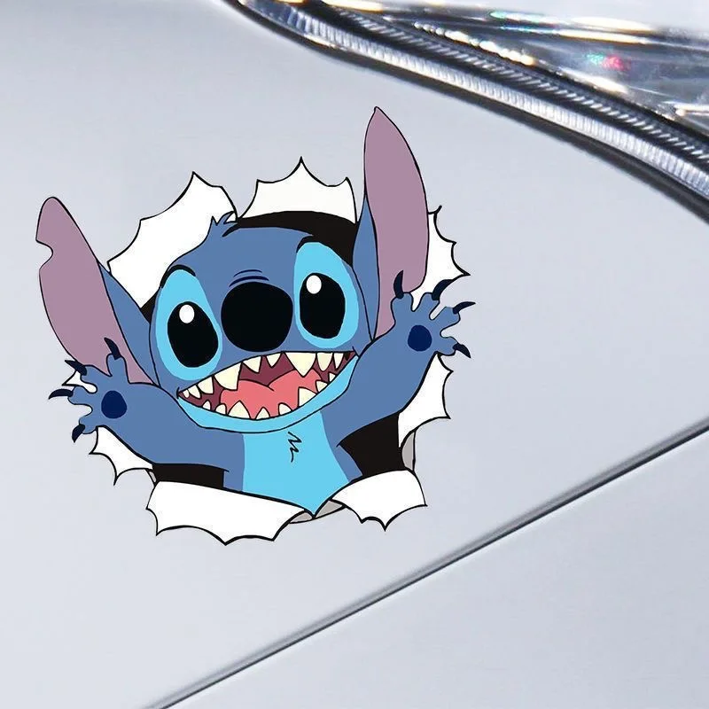 Interstellar Baby Cartoon Anime Stitch Disgusting Ghost Car Personalized Creative Decorative Stickers Fuel Tank Cap Car Stickers