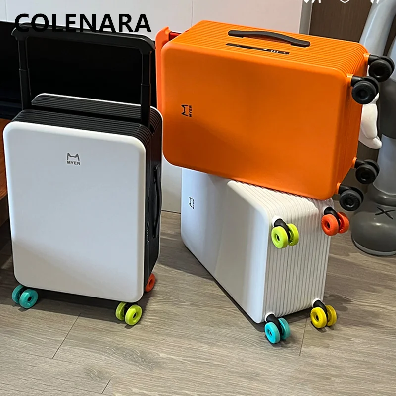 

COLENARA ABS+PC Luggage 20 Inch Women's PC Boarding Case 24" Men's Password Box Trolley Style Travel Bag Rolling Suitcase