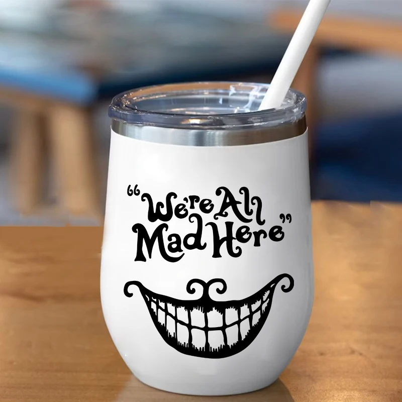 Alice In Wonderland Cheshire Cat Car Vinyl Sticker Neat And Clean Teeth For Car Rear Windshield Decor Phone Laptop Cup Decals