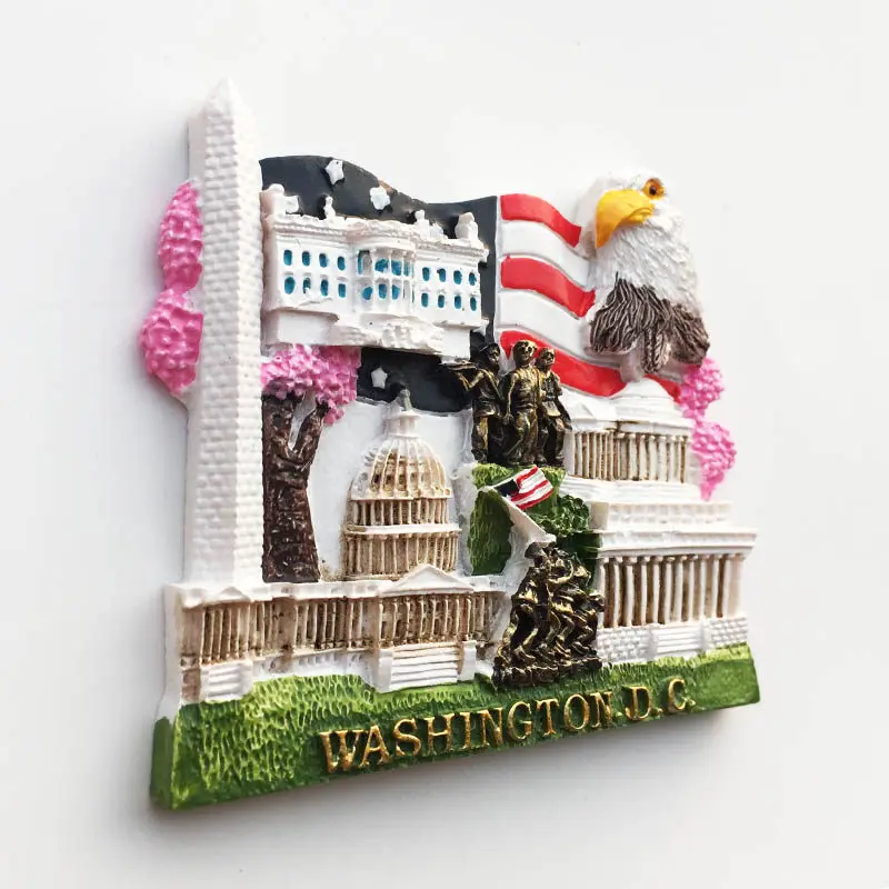 Washington, D.C. Landmarks Tourism Memorial Decorative Crafts Magnetic Refrigerator Stickers Collection Souvenir