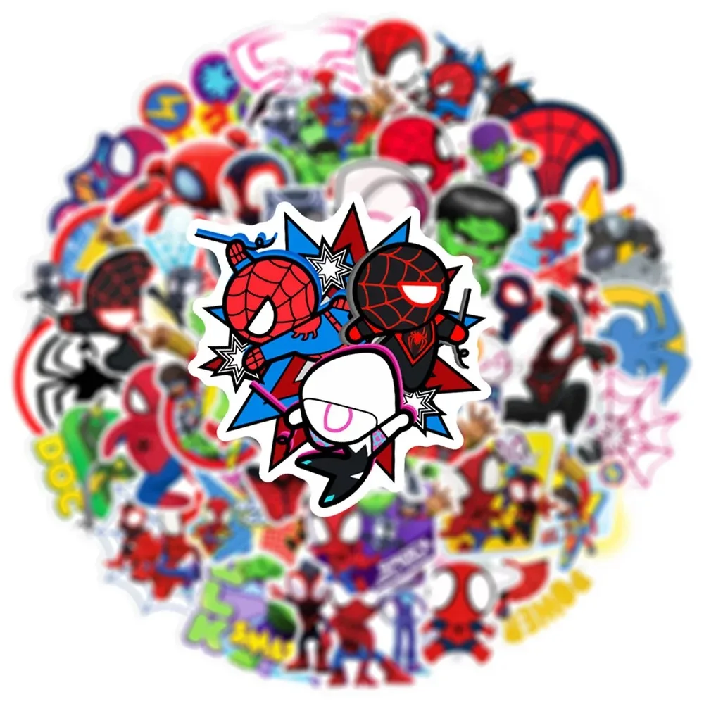 10/30/50PCS New Spider Man Amazing Friends Sticker DIY Guitar Laptop Luggage Skateboard Graffiti Decals Fun for Kid