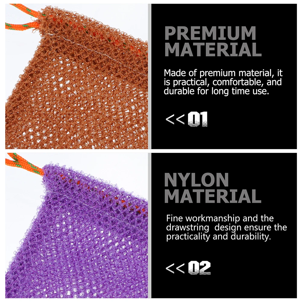 

8 Pcs Soap Bag Storage Pouch Sleeve Scrub Bags Container Mesh Shower Holder Travel