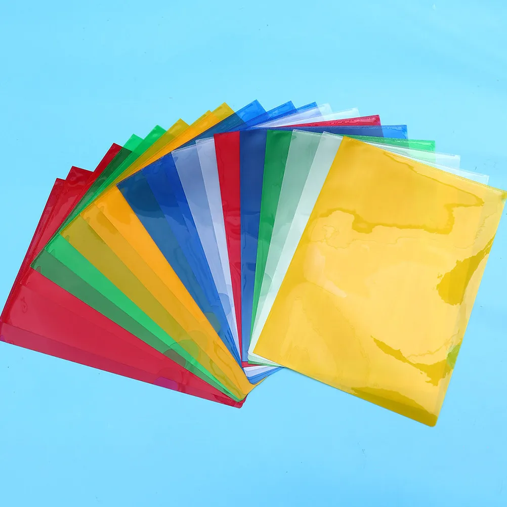 

40Pcs L-Shaped Plastic Clipboard File Clip Hardboard Paper Holder for Home School Office A5 Paper Holder Clip Board Transparent