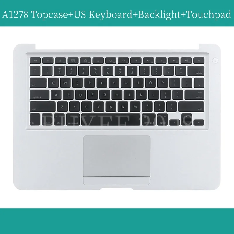 

US UK Keyboard For MacBook Pro 13.3" A1278 2011 2012 Topcase Palmrest US Keyboard Backlight Trackpad Replacement