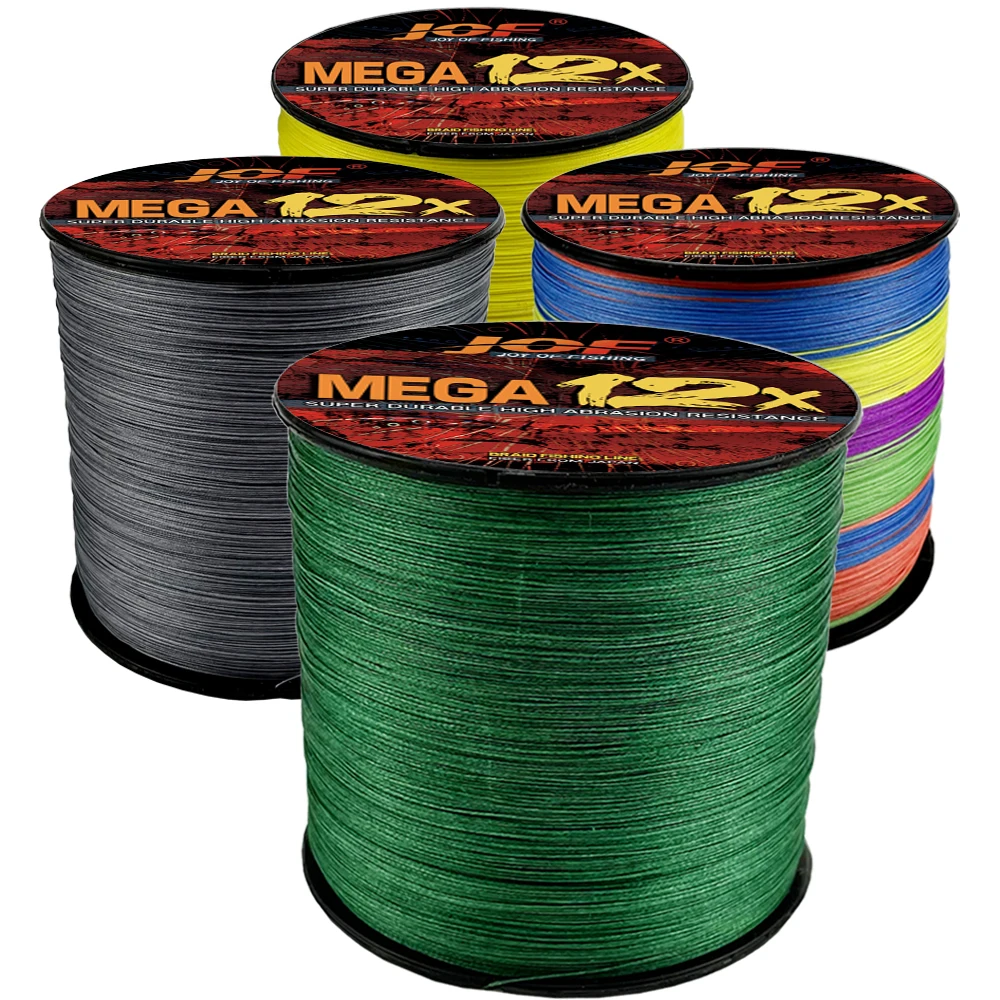 

JOF X12 1000M Braided Fishing Line 8 Strands MultiColor Multifilament Saltwater PE Line 25/30/39/50/65/77/92/120LB