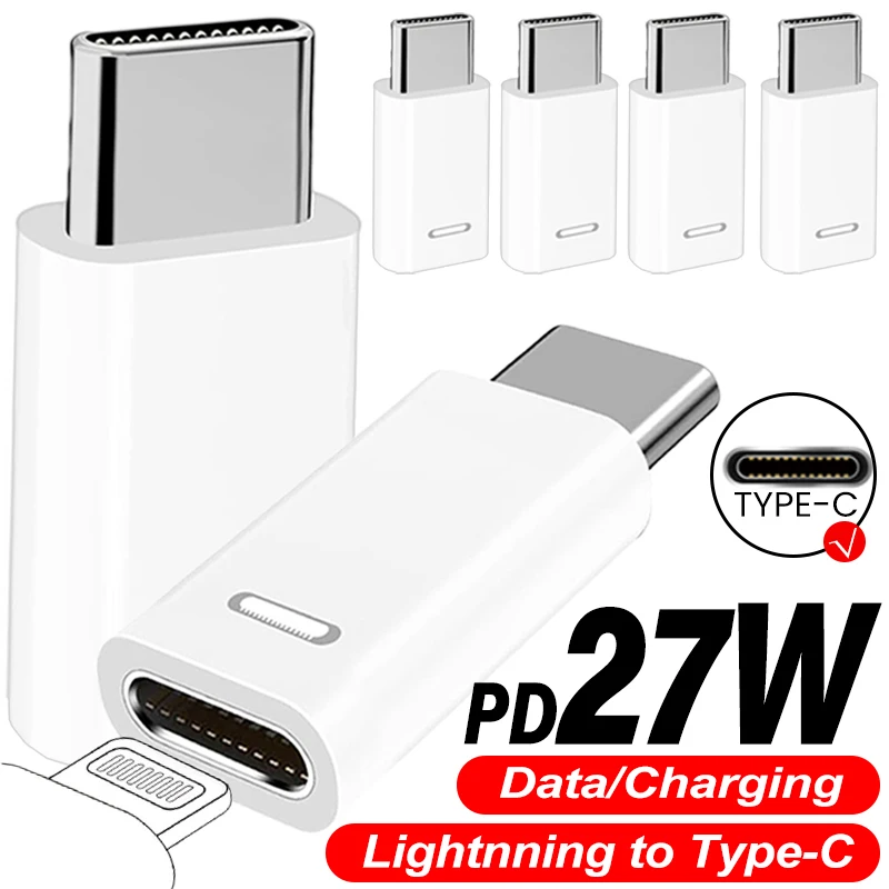 Adaptador Lightning hembra a tipo C macho para iPhone 17 16 15 Samsung, convertidores de carga USB C, convertidor IOS a tipo C, 5-1 Uds.
