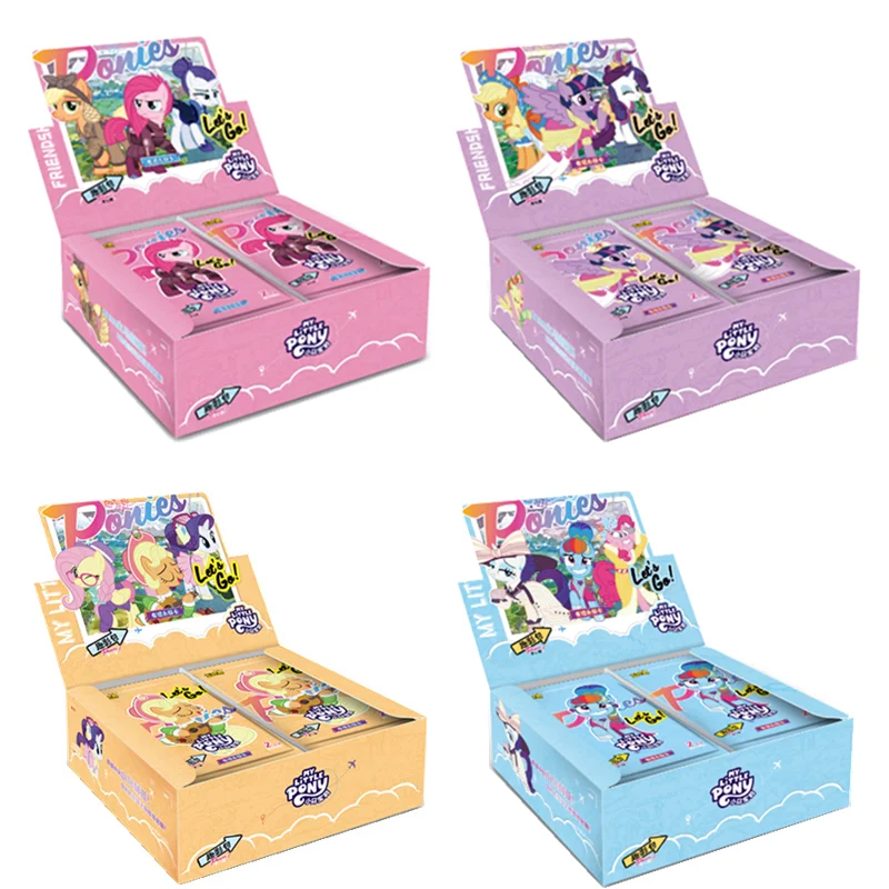 

KAYOU Original Anime My Little Pony Fun Movie Package Full Series Black Back CR Peripheral Game Collection Card Kids Toys Gift