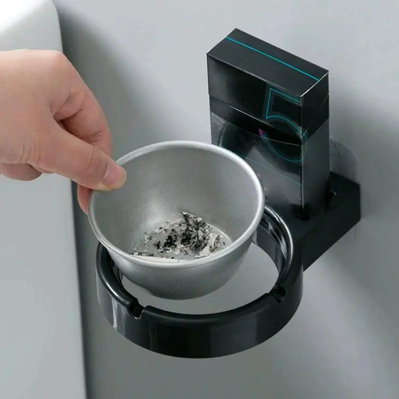 Stylish Wall Mounted Stainless Steel Ashtray Ideal For Home And Office Daily Use