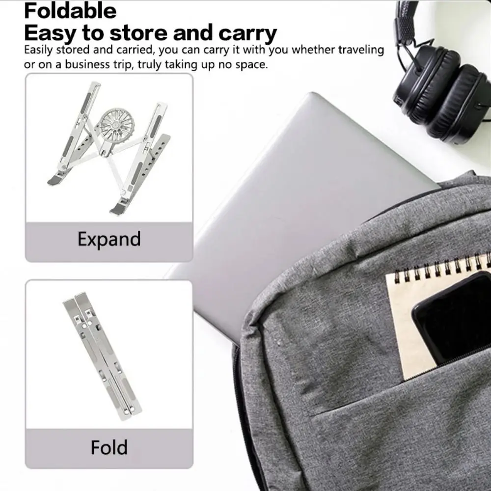 Foldable Laptop Cooler Stand With Fans Portable Stand Laptop Desktop Bracket USB Cooling Fan High Quality Metal
