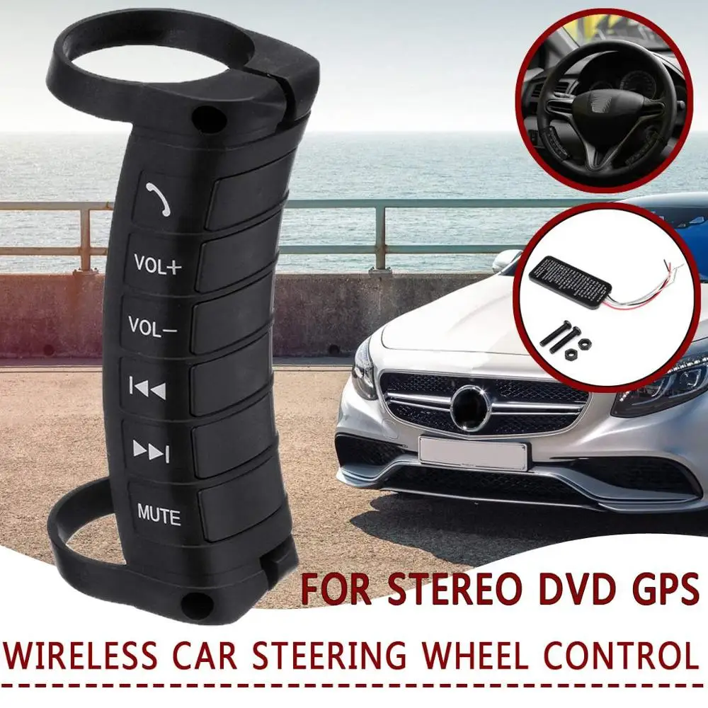 

Universal SWC Wireless Car Steering Wheel Control Button Remote Controller For Stereo DVD GPS Multi-function Car Accessory