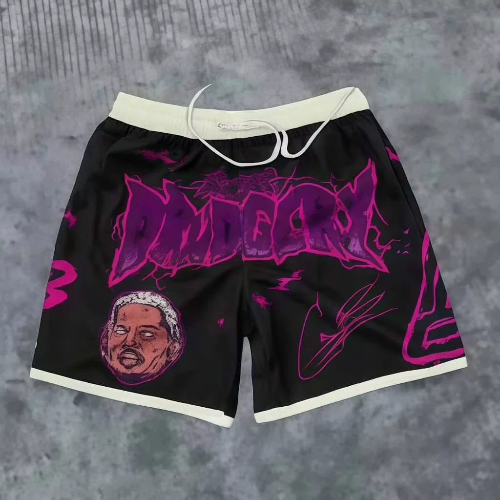 Men's Summer Bestsellers: Cartoon and Anime Casual Style Sports Shorts, Classic Printed Basketball Sports Beach Shorts Kids