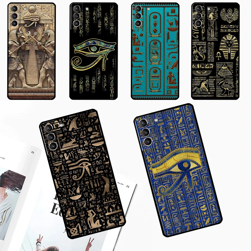 Heiliges Auge des Horus Ägypten Fresko Fall für Samsung Galaxy S24 S23 S22 Ultra Note 20 10 S8 S9 S10 plus S20 Fe S21 Fe Abdeckung