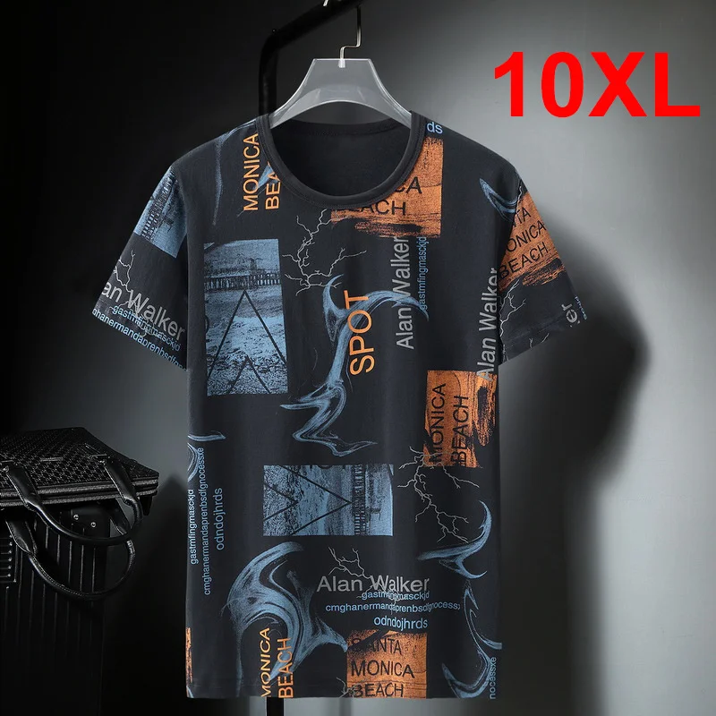 

Baggy T-shirt Men Streetwear Fashion Graffiti Print Tops Tees Summer Short Sleeve Tshirts Plus Size 10XL Male Casual HA167