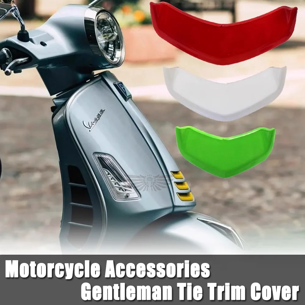 Motorcycle Accessories Gentleman Tie Trim Cover for Vespa GTV GTS300 300ie Front Emblem Horncover Sprint Primavera 150 S/LX150