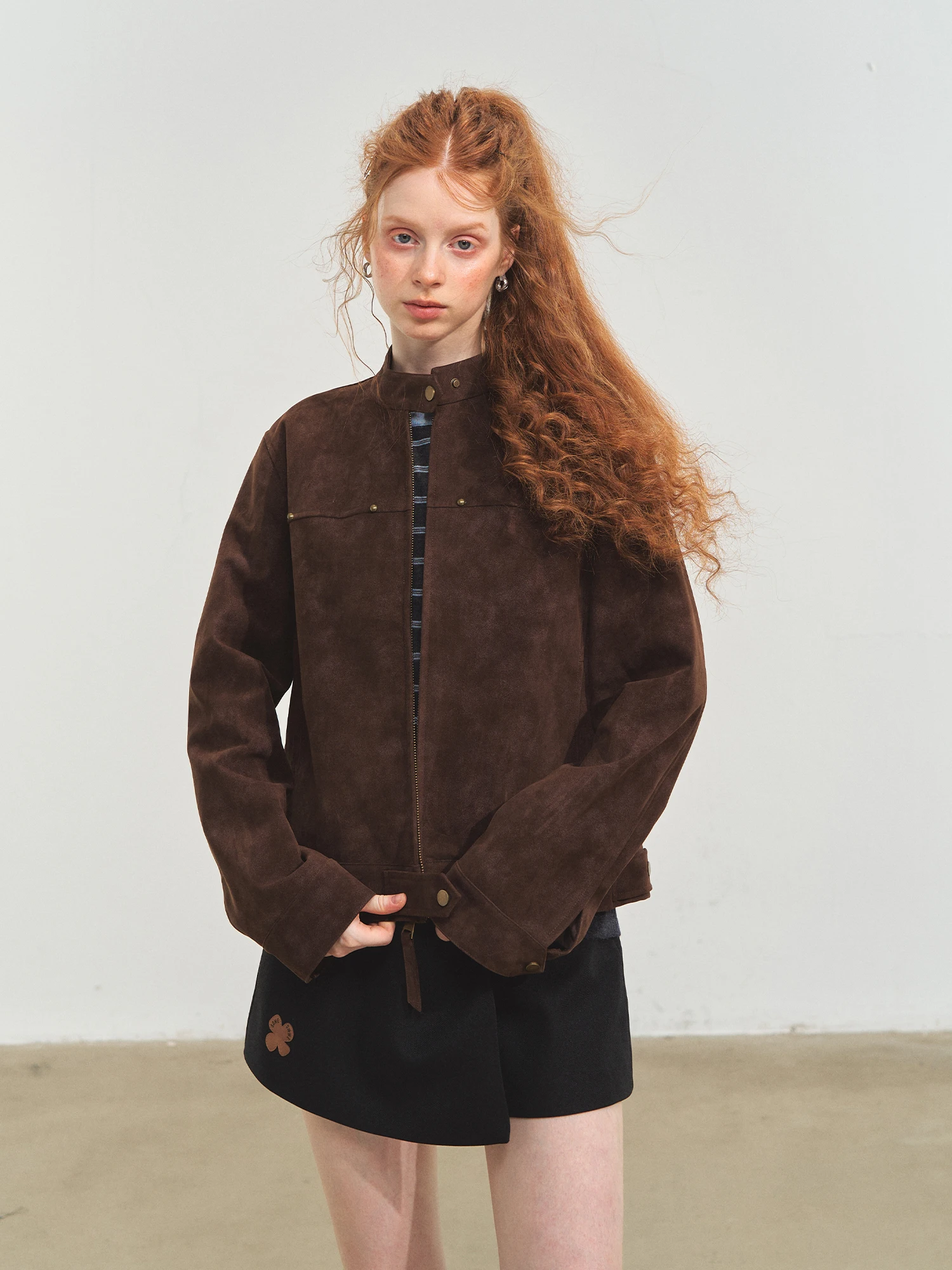 Giacca in Pelle Stile Retrò per Moto, Abbigliamento Streetwear, Vestibilità Ampia, Maniche Lunghe, Chiusura con Cerniera, Moda Giovanile