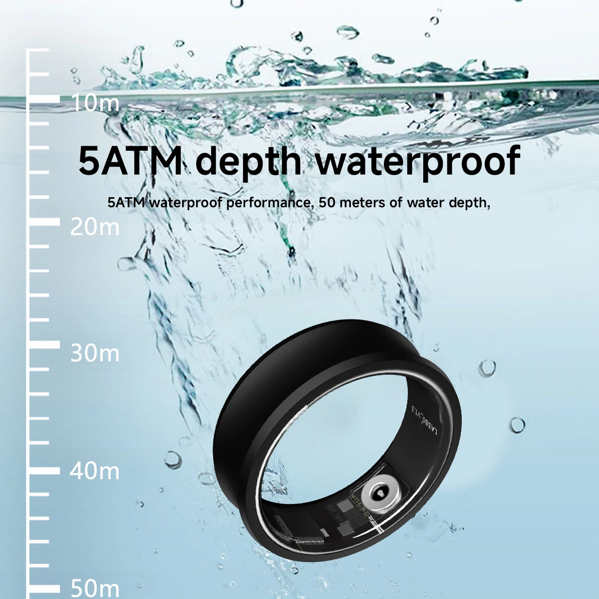 SIMSONLAB Smart Ring New Pedometer Blood Pressure Blood Oxygen Monitoring 5ATM Waterproof Multifunctional Fashion