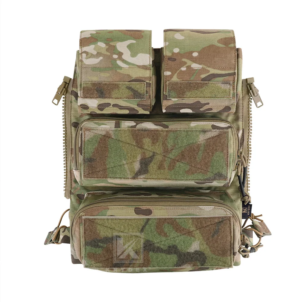 KRYDEX Tactische Modulaire Achterpaneel Rugzak Zip Op Molle Buideltas Met Mag Pouch voor AVS JPC 2.0 CPC Vest Jacht Accessoires